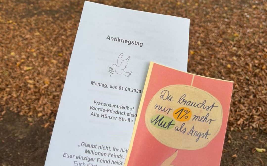 Gedenken zum Antikriegstag am Franzosenfriedhof